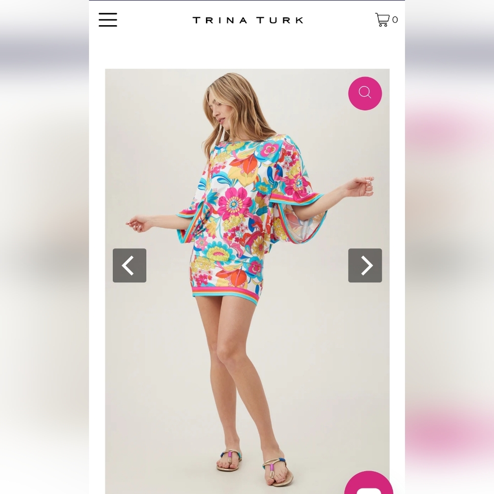 Nwt Trina Turk Fontaine swim tunic  multicolor